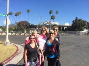 Once around the Rose Bowl Walking Loop to get the heart rate going. 