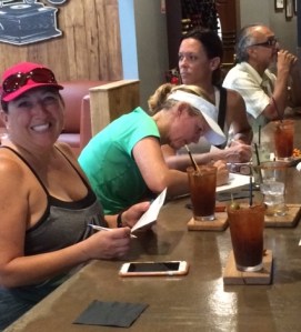 We wasted no time in getting a cool drink and taking advantage of a great sign -up discount with the Avon Walk folks who were waiting for their walkers to return from their 7 mile walk in the late morning heat.
