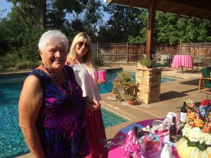 Denise and Mona are checking out the raffles. 