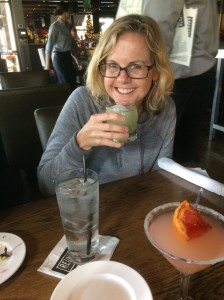 Heather - recovering from the flu - joined us for lunch.